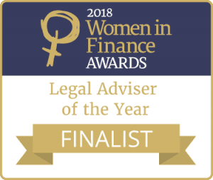 2018 Women in Finance Awards Finalist, Legal Adviser of the Year