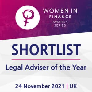 2021 Women in Finance UK Legal Adviser of the Year