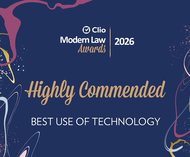 2026 Modern Law Awards Highly Commended, Best Use of Technology