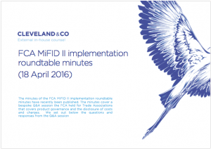 FCA MIfid ii implementation roundtable minutes